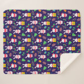 Couverture Sherpa Gros lapins de Noël (Devant (Horizontal))