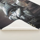 Couverture Sherpa Gros Pirate Fantôme Navire Tempête de mer Feu (3/4)