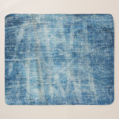 Couverture Sherpa Gros plan de Denim bleu texturé (Devant (Horizontal))