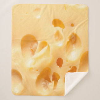 Couverture Sherpa Gros plan de fromage jaune. Ce fichier est nettoyé