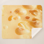 Couverture Sherpa Gros plan de fromage jaune. Ce fichier est nettoyé (Devant (Horizontal))