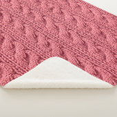 Couverture Sherpa Gros plan du motif de la texture du pull. (3/4)