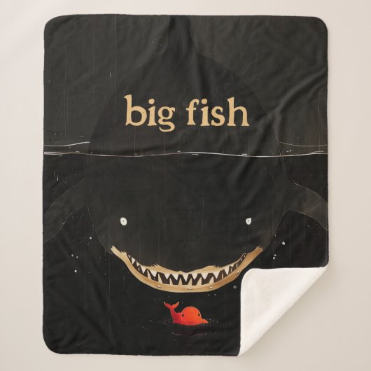 Couverture Sherpa Gros requin foncé (Devant)