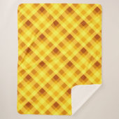 Couverture Sherpa Grosse à Carreaux Jaune Clair de (Devant)