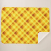 Couverture Sherpa Grosse à Carreaux Jaune Clair de (Devant (Horizontal))