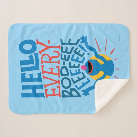 Couverture Sherpa Grover Hello (Devant (Horizontal))