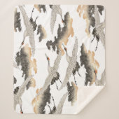 Couverture Sherpa Grue de style japonais : design élégant. (Devant)