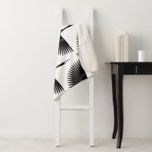 Couverture Sherpa Grue gracieuse : Motif d'oiseaux orientaux (En situation)