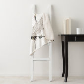 Couverture Sherpa Grue japonaise traditionnelle à fleurs de prune (En situation)