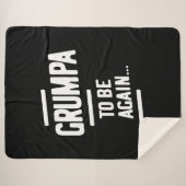 Couverture Sherpa Grumpa sera de nouveau | Cadeau grand-père (Devant (Horizontal))