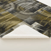 Couverture Sherpa Grunge Abstrait, brun monochrome (3/4)