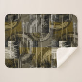 Couverture Sherpa Grunge Abstrait, brun monochrome (Devant (Horizontal))