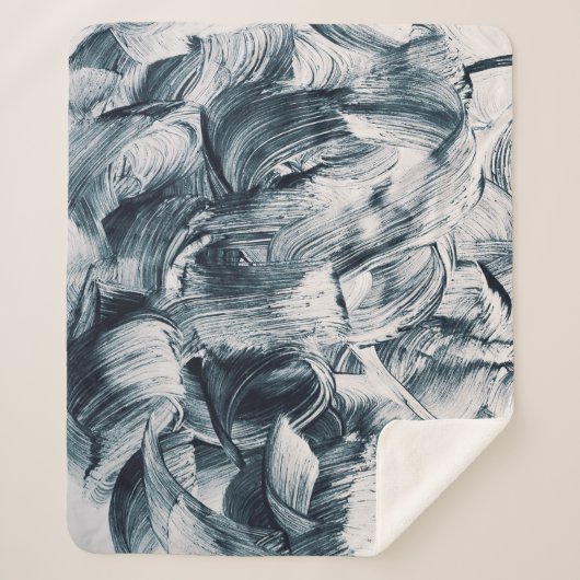 Couverture Sherpa Grunge Brush Strokes, Arrière - plan Abstrait. (Devant)