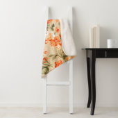 Couverture Sherpa Grunge de fleurs (En situation)