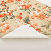 Couverture Sherpa Grunge de fleurs (3/4)