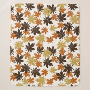 Couverture Sherpa Grunge Leaf : Motif Arrière - plan sans couture.