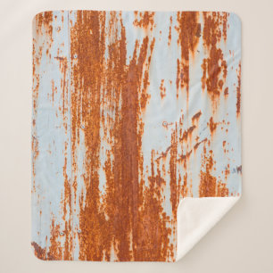 Couverture Sherpa grunge rouille mur arrière - plan et texture