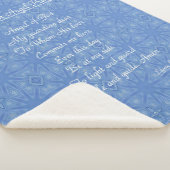 Couverture Sherpa Guardian Angel Prière Blue Sherpa Blanket (3/4)