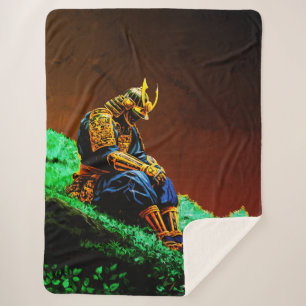 Couverture Sherpa Guerrier Samouraï en armure dorée – Épique Japonai