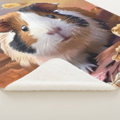 Couverture Sherpa Guinée Cochon et chute des feuilles d'automne (3/4)