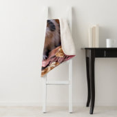 Couverture Sherpa Guinée Cochon et chute des feuilles d'automne (En situation)