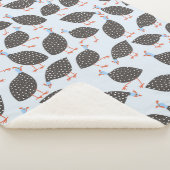 Couverture Sherpa Guinée Fowl mignon Motif d'oiseaux (3/4)