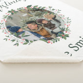 Couverture Sherpa Guirlande de Noël de famille personnalisée (3/4)