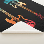 Couverture Sherpa Guitare Rétro Guitariste Électrique Basse Guitare  (3/4)