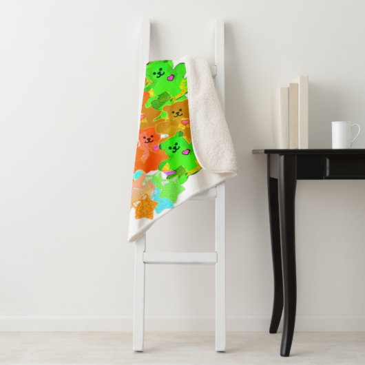 Couverture Sherpa Gummy Bear Harvest Monster (En situation)