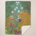 Couverture Sherpa Gustav Klimt - Jardin des fleurs<br><div class="desc">Jardin aux fleurs - Gustav Klimt en 1905-1907</div>