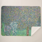 Couverture Sherpa Gustav Klimt - Rosiers sous les arbres (Devant (Horizontal))