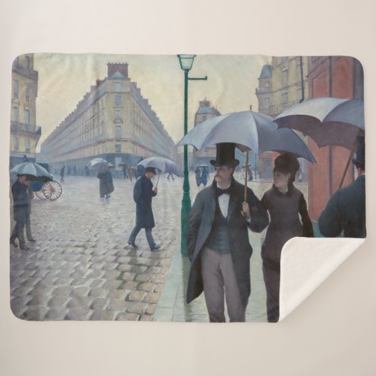 Couverture Sherpa Gustave Caillebotte - Paris Street ; Rainy Day (Devant (Horizontal))