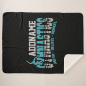 Couverture Sherpa Gymnaste AJOUTER LE NOM Gymnastique Équipe Backben (Devant (Horizontal))