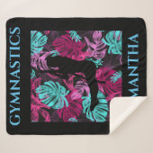 COUVERTURE SHERPA GYMNASTICS GYMNAST SUR CORDES BLANCHES. (Devant (Horizontal))