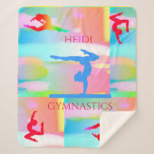 COUVERTURE SHERPA GYMNASTICS PASTEL CAMOUFLAGE BLANKET. (Devant)