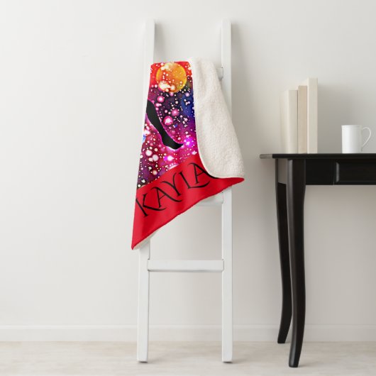 COUVERTURE SHERPA GYMNASTICS SHERPA MOYEN BLANCHET AVEC NOM. (En situation)