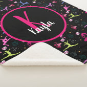 Couverture Sherpa Gymnastique amusant Imprimer Monogramme (3/4)