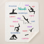 Couverture Sherpa Gymnastique Compétences Typographie (Devant)