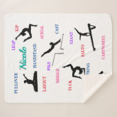 Couverture Sherpa Gymnastique Compétences Typographie (Devant (Horizontal))