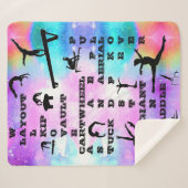 Couverture Sherpa Gymnastique Mot de passe Hologramme Filles Sherpa  (Devant (Horizontal))