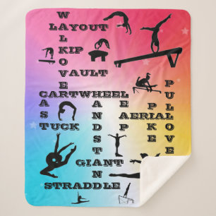 Couverture Sherpa Gymnastique Mot-de-passe Rainbow Stars Sherpa Blan