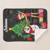 Couverture Sherpa Gymnastique rythmique Célébration de Noël (Devant (Horizontal))