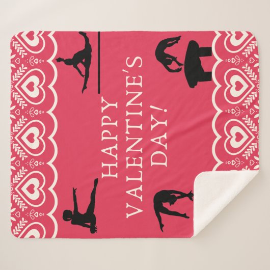 Couverture Sherpa Gymnastique Saint Valentin (Devant (Horizontal))