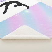 Couverture Sherpa Gymnastique violet Lilac et bébé bleu pastel (3/4)