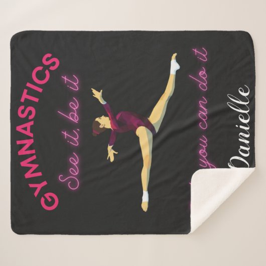 Couverture Sherpa Gymnastique Voyez-le, que ce soit - Seul vous pouv (Devant (Horizontal))