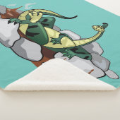 Couverture Sherpa Hadrosaurus Se Détendre Dans Un Jacuzzi. (3/4)