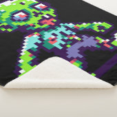 Couverture Sherpa Halloween 8 bits drôle zombie (3/4)
