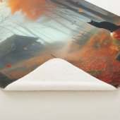 Couverture Sherpa Halloween/Automne/Automne/citrouille/chat (3/4)