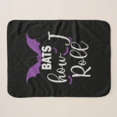 Couverture Sherpa Halloween Bats How I Roll Birthday (Devant (Horizontal))
