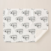 Couverture Sherpa Halloween, Blancs Fantômes, Tricoter Ou Traiter, B (Devant (Horizontal))